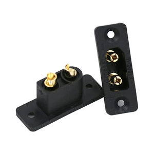 Adaptateur de batterie Amass noir original XT90H XT90H-F XT90E XT90E-M avec connecteur DIN 2P à montage sur panneau pour applications d'alimentation - Product Image 1