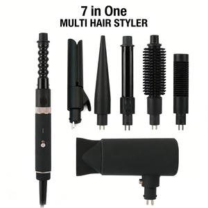 Spazzola Asciugacapelli 7 in 1 Multifunzione con Tecnologia Ionica e Ceramica, Styler ad Aria Calda, Spazzola Termica per Acconciature Professionali - Product Image 1