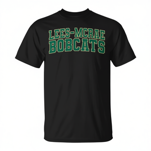 T-shirt Lees-Mcrae Bobcats noir à col rond et manches courtes, unisexe, pour adulte, imprimé en sérigraphie, vêtements de sport pour fans - Product Image 2
