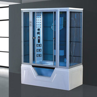 Baignoire de massage autoportante en acrylique de luxe moderne avec hydromassage à air, contrôle informatisé inclus, drain intégré, pour usage hôtelier