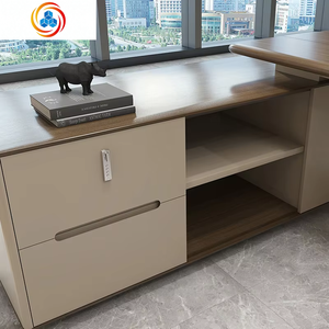 Escritorio Ejecutivo Moderno de Lujo en Forma de L, Ecológico, para CEO, con Cajón - Marca GOJO - Product Image 2
