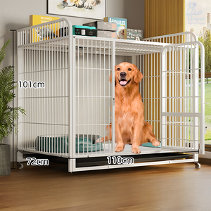 Precios de fábrica para jaulas para perros pequeños, medianos y grandes con inodoros y estantes de almacenamiento Jaulas para perros Labrador y Golden Retriever - Product Image 4