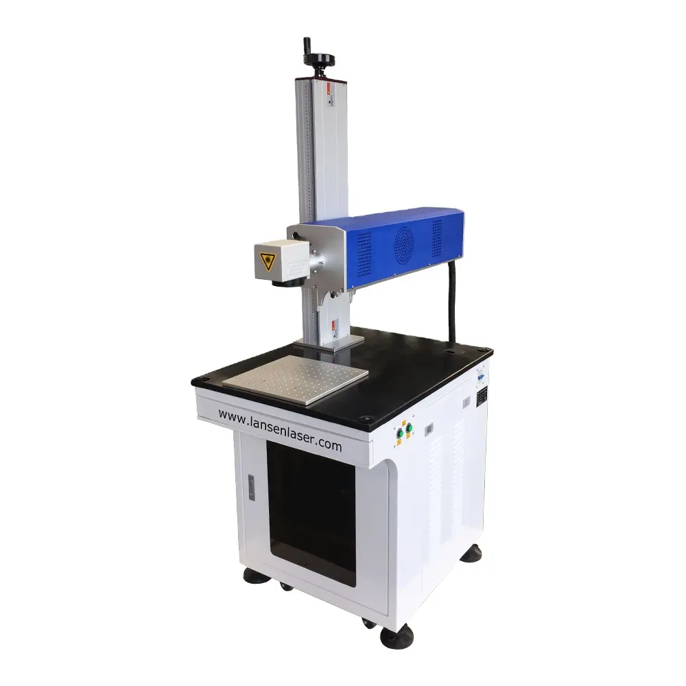 RF desktop laser marking machine for rubber plastic paper wood nonmetal engraving printing machinery