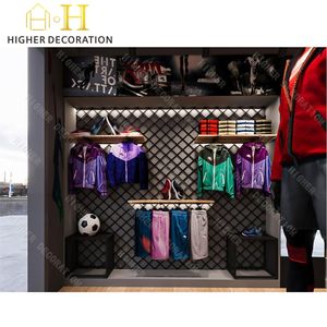 Comptoir de magasin de sport vintage Style <span class=keywords><strong>industriel</strong></span> rustique Magasin de sport <span class=keywords><strong>Meuble</strong></span> de salle d'exposition et porte-vêtements pratiques - Product Image 1