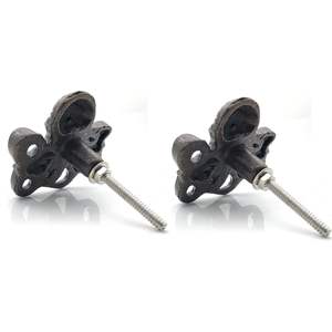 REPLICARTZ Poignées et boutons de porte en fonte marron antique et métal Octopus Lot de 2 pour la décoration intérieure - Product Image 4