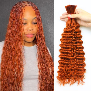 Cabello humano a granel para trenzar Sin trama 100 Extensiones de cabello humano virgen sin procesar Cabello humano trenzado a granel para trenzas bohemias - Product Image 4