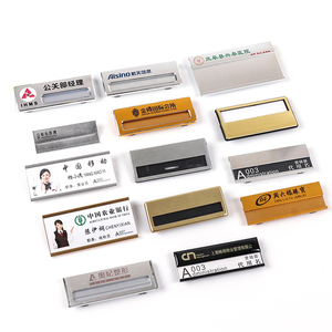 Distintivo del nome del personale in bianco con Logo personalizzato all'ingrosso targhette in metallo in acciaio inossidabile etichette magnetiche per dipendenti dell'<span class=keywords><strong>hotel</strong></span> - Product Image 2