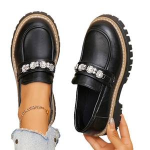 أحذية لوفرز بريطانية الطراز بمقاسات أوروبية، سهلة الارتداء، بنعل مطاطي سميك، أحذية منخفضة الارتفاع بطبقة واحدة، خريف <span class=keywords><strong>2025</strong></span>، تصميم عابر للحدود - Product Image 5