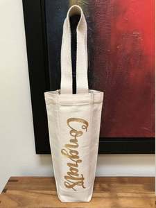 Sac fourre-tout en toile de coton personnalisé avec nom, bouteilles de vin et de champagne, emballage en vrac, impression de logo personnalisé, motif rayé, sacs de shopping - Product Image 5