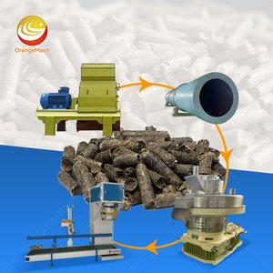 Ligne de production automatique de granulés de sciure de bois ORME, petite machine à granulés de bois biomasse - Product Image 1