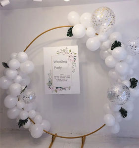 YN doré blanc <span class=keywords><strong>cercle</strong></span> ballon arc Kit cadre rond fleur ballon arc support pour mariage fête d'anniversaire bébé douche - Product Image 5