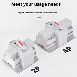 Interruttore di Trasferimento Automatico a Doppia Alimentazione CB Level 2P Domestico 63A 4P Controllore di Commutazione Automatica per Alimentazione di Backup - Product Image 3