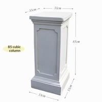 Pot de fleurs colonne romaine de style européen, fait main en oxyde de magnésium, grande base sur pied, accessoire de décoration pour entrées de villas