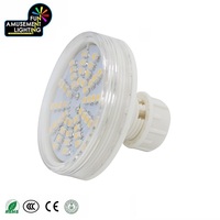 Vente en gros de points lumineux LED RGB SMD3528 préprogrammés, AC12V/24V E14 3W IP65, corps en plastique, 90lm/W, pour parcs d'attractions, parcs à thème