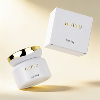 Nouveauté - Pot en verre rond blanc mat givré de luxe vide pour crème hydratante pour le visage 30g - Emballage personnalisé avec logo