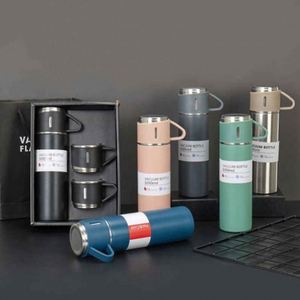 Jupeng Vacuum Flask Thermos Set Three Lids <b>Double</b>-<b>Walled</b> Eco-Friendly Business-Grade Tumbler Drinking Gift <b>Box</b> Included - Product Image 1