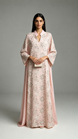 Robe Abaya Musulmane Brodée d'Appliques d'Été - Grande Taille Respirante Dubaï Jalabiya