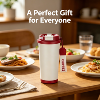 Mug de voyage isotherme 530 ml en acier inoxydable, gourde anti-fuite, avec logo personnalisé, cadeau d'affaires exécutif
