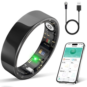 Bague connectée intelligente pour la fréquence cardiaque, l'oxygène sanguin, le suivi du sommeil et des pas, connexion Bluetooth, étanche IP68, moniteur de santé sportif - Product Image 1