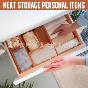 Cross-border wooden drawer-style <b>storage</b> box for <b>kitchen</b> countertops, tableware organizers, compartmentalized <b>storage</b> <b>boxes</b> for - Product Image 3
