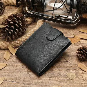 Wholesale Custom Genuine Leather Rfid Wallets For Men Small Men's Wallet In Genuine Leather