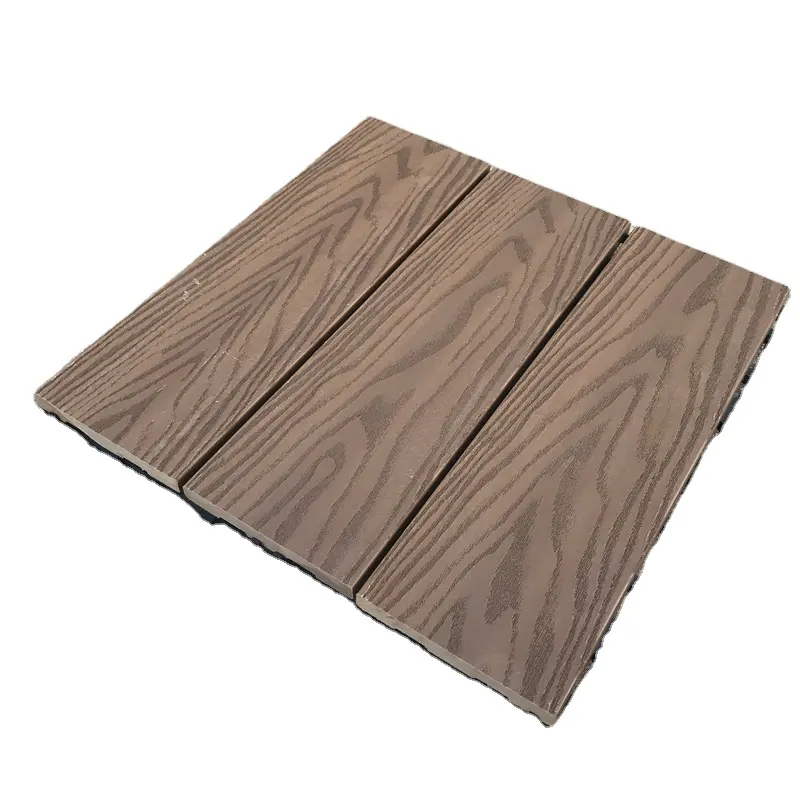 Outdoor zurück gefordert Holzboden billig wpc Deck Bodenfliesen für den Boden