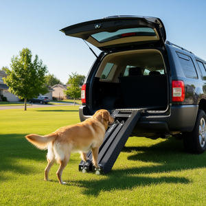 Rampe pliable pour chien Vevor, 71 po x 17 po, surface antidérapante en feutre, pour voitures, SUV, camions, animaux de compagnie de taille moyenne et grande - Product Image 2