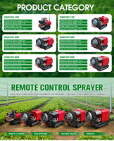 Alat Penyemprot Pestisida Kebun & Kebun Anggur Remote Control Crawler 100L 200L 300L Air Blast Sprayer dengan Mesin Loncin