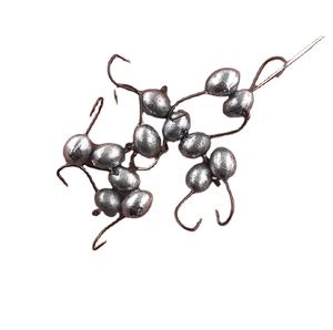 A018 10 unids/lote Mustad pesca gancho pequeño anzuelo gancho de doble púas Icefishing GANCHO 2g 3g 4g <span class=keywords><strong>5g</strong></span> 5 cabeza cónica de plomo metálico de - Product Image 1