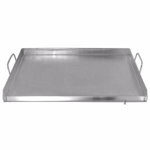 <span class=keywords><strong>Parrilla</strong></span> de gas rectangular universal SS201 placa portátil barbacoa cocina plana Griddleoil Pan con dos asas - Product Image 6