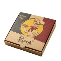 Boîte à pizza en carton ondulé kraft brun personnalisée, contenants alimentaires à emporter pour les fêtes, les restaurants, 12 x 12 x 2 pouces