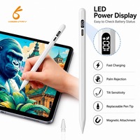 Stylet actif avec affichage LED du niveau de batterie, détection d'angle d'inclinaison, adsorption magnétique, rejet de la paume, 130 mAh pour iPad