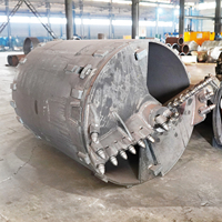 Bucket Pengeboran Batu untuk Sany SR135 & Bauer BG15 Piling Rig |   Baja Mangan DSDB Q355B 800-1000mm 130x130 Kelly Box