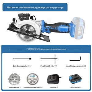 เลื่อยวงเดือนขนาดเล็กแบบพกพา 20V ลิเธียมอเนกประสงค์ สำหรับงานไม้ในครัวเรือน เครื่องมือช่างไม้แบบมือถือ สำหรับงาน DIY แบตเตอรี่ N277 20V ลิเธียม - Product Image 6