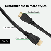 Câble WISTAR haute vitesse 2.0 pour 4K 120Hz, connecteurs mâles plaqués, noir, pour téléphone, téléviseur, lecteur DVD, projecteur, moniteur