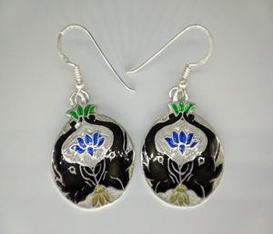 Pendientes Hechos a Mano de Plata de Ley 925 Estilo Boho para Mujer, Joyería Étnica Vintage de Plata, Fabricante y Proveedor Mayorista de la India, Venta al por Mayor - Product Image 1