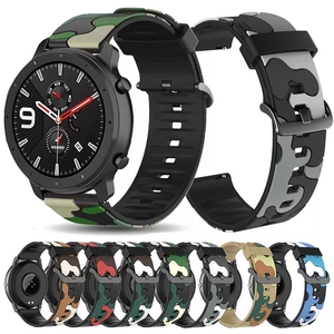 22mm 20mm camuflaje <span class=keywords><strong>correa</strong></span> de silicona para Xiaomi Huami <span class=keywords><strong>Amazfit</strong></span> GTR 47mm 42mm ritmo <span class=keywords><strong>Stratos</strong></span> <span class=keywords><strong>3</strong></span> 2 2S inteligente reloj banda - Product Image 3
