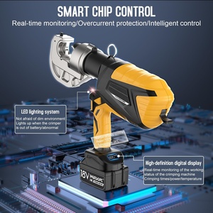 Herramienta de crimpado hidráulica eléctrica de 120KN y 18V para terminales de cable de 16-400mm² con certificación CE y 2 baterías para mantenimiento eléctrico - Product Image 5