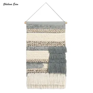 Tapisserie suspendue murale Boho avec motifs de franges, nouveau modèle d'art fait main, meilleur prix - Product Image 1