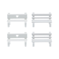 Chaise longue en PVC pour maison de poupée, décoration de micro-paysage miniature, blanche