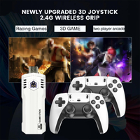 Consola de Videojuegos X2ultra 4K HD Game Stick con Mando Inalámbrico Doble 2.4G Caja de Juegos Retro Clásicos 70 Emuladores para PSP/PS1/Sega