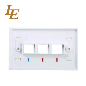 Plaque frontale ABS blindée <span class=keywords><strong>RJ45</strong></span> femelle 4 ports 120x80mm avec prise Keystone pour réseau télécom intérieur - Product Image 6
