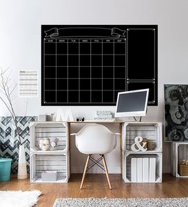 Calendrier mural amusant en <span class=keywords><strong>tableau</strong></span> noir laminé effaçable à sec, 38 pouces/50 pouces, <span class=keywords><strong>tableau</strong></span> d'affichage géant effaçable mensuel/hebdomadaire, décoration - Product Image 1