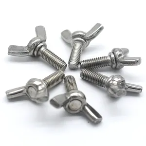 Wing Bolt Butterfly Screw 304 Stainless Steel M3 M4 M5 M6 M8 M10 Thumb Screw Flat Head Shanghai DIN FOB/CIF OEM/ODM CN;SHG Oking