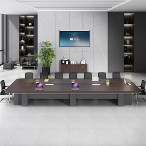 โต๊ะประชุมสมัยใหม่ขนาดใหญ่ พร้อมชุดเก้าอี้สำหรับใช้ในสำนักงาน - Product Image 3