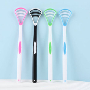 Portable Food-Grade Silicone Tongue Scraper Soft Plastic Oral Care <b>Cleaner</b> for Fresh Breath - Product Image 1