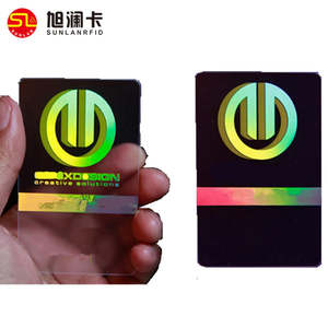Custom 125kHz ISO14443A Hologram <b>Printer</b> Overlay Personalized T5577 RFID Holographic Membership <b>Card</b> with Free Sample - Product Image 4