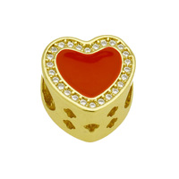 Pendentif Breloque Cœur Étoile Fleur pour Bracelet DIY, Bijoux de Mode Femme en Émail, Vente en Gros