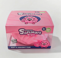 Jouet sensoriel anti-stress en forme de cerveau extra large de 13 cm, rempli de gel, à récupération lente, cadeau amusant et original, décoration de bureau