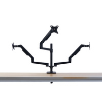 Support de moniteur en aluminium pour plusieurs écrans, bras de support d'ordinateur, rotation universelle gauche-droite, support pour trois écrans